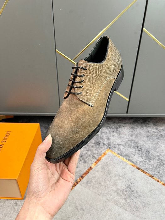 Shoes Louis Vuitton business casual leather shoes Brown