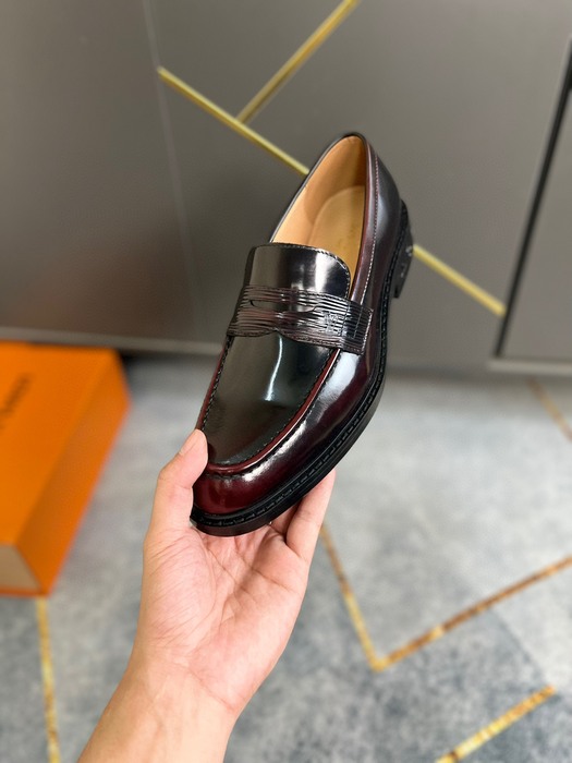 Shoes Louis Vuitton business casual loafer Burgundy