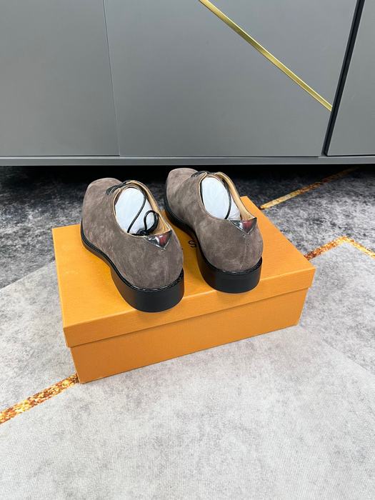 Shoes Louis Vuitton business casual suede lace up Brown