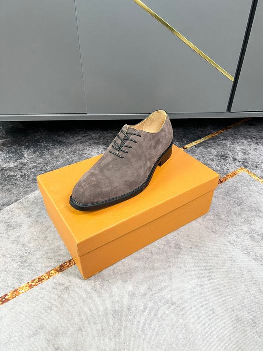 Shoes Louis Vuitton business casual suede lace up Brown