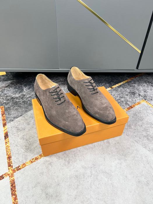 Shoes Louis Vuitton business casual suede lace up Brown