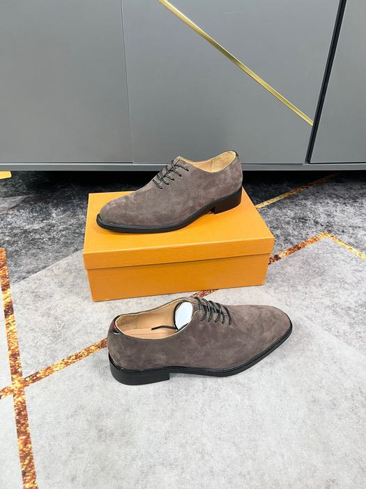 Shoes Louis Vuitton business casual suede lace up Brown