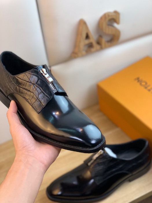 Shoes Louis Vuitton business formal leather shoes Black 001