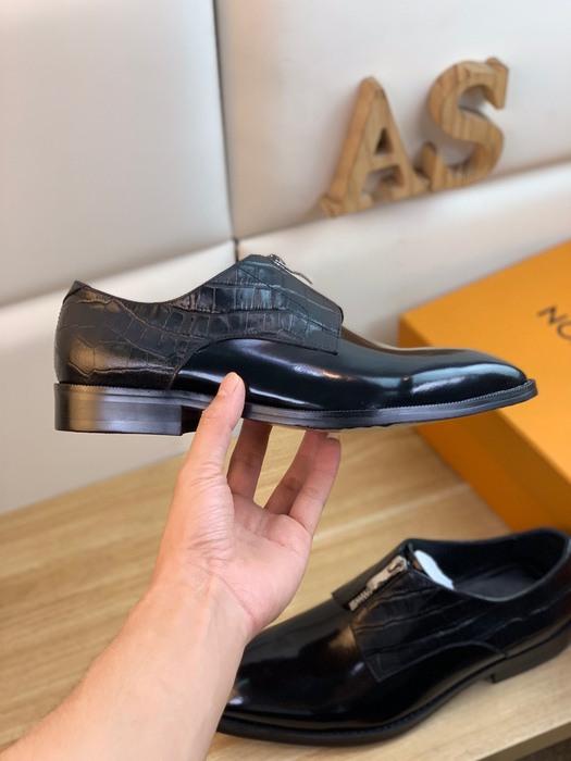 Shoes Louis Vuitton business formal leather shoes Black 001