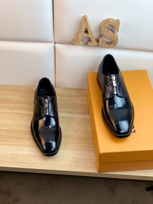 Shoes Louis Vuitton business formal leather shoes Black 001