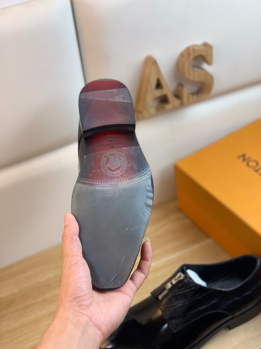 Shoes Louis Vuitton business formal leather shoes Black 001