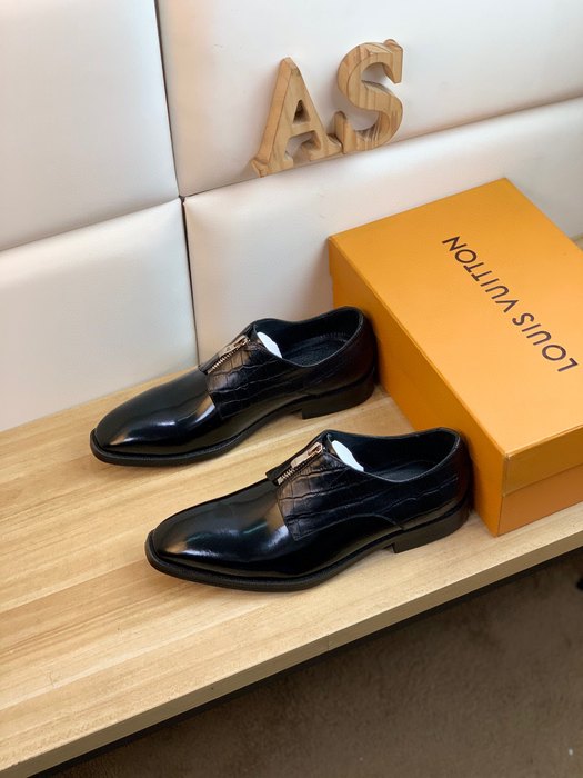 Shoes Louis Vuitton business formal leather shoes Black 001