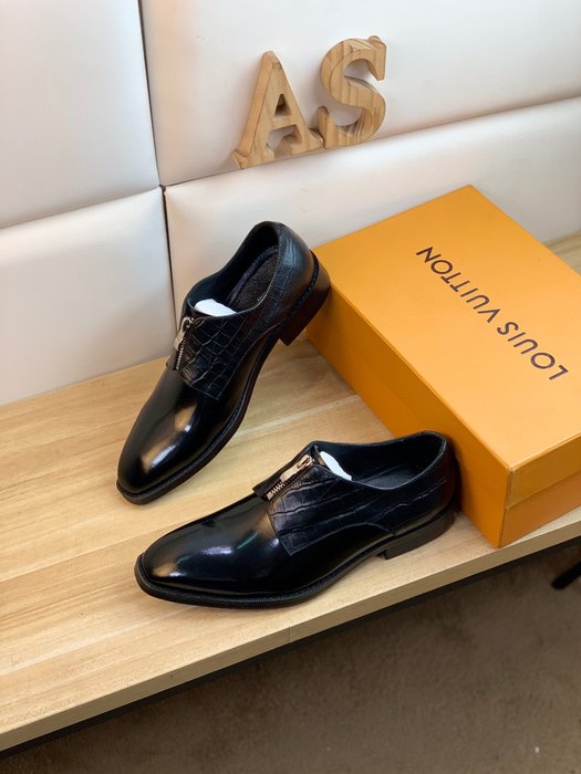 Shoes Louis Vuitton business formal leather shoes Black 001