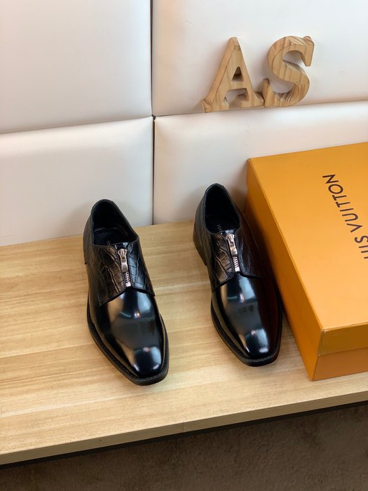 Shoes Louis Vuitton business formal leather shoes Black 001