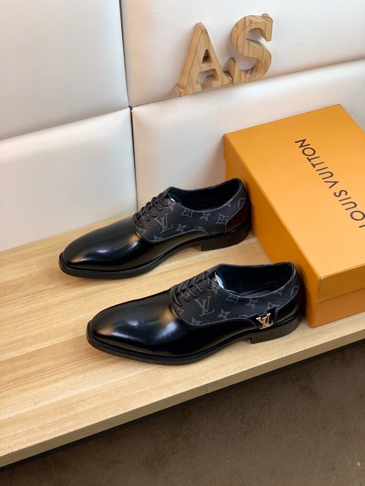 Shoes Louis Vuitton business formal leather shoes Black