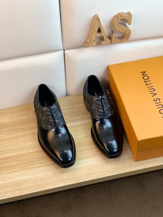 Shoes Louis Vuitton business formal leather shoes Black