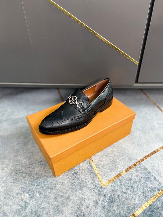 Shoes Louis Vuitton business formal loafer Black 001