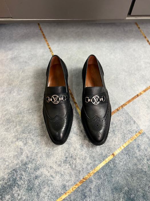 Shoes Louis Vuitton business formal loafer Black 001
