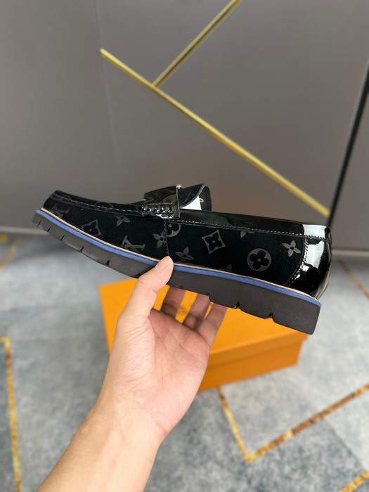 Shoes Louis Vuitton business formal loafer Black 002