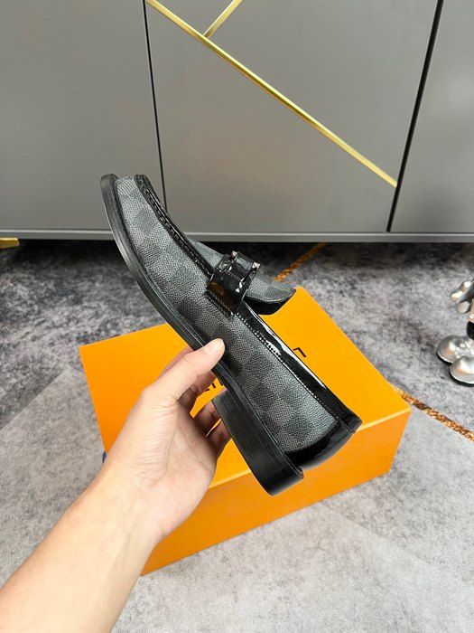 Shoes Louis Vuitton business formal loafer Black 003