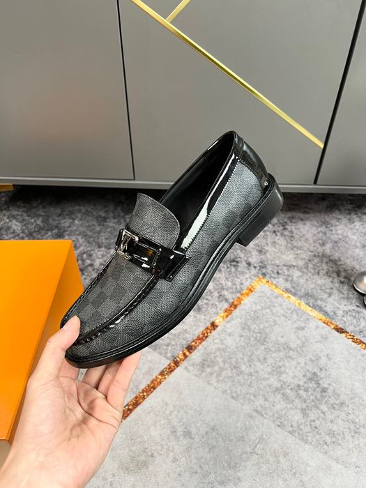 Shoes Louis Vuitton business formal loafer Black 003