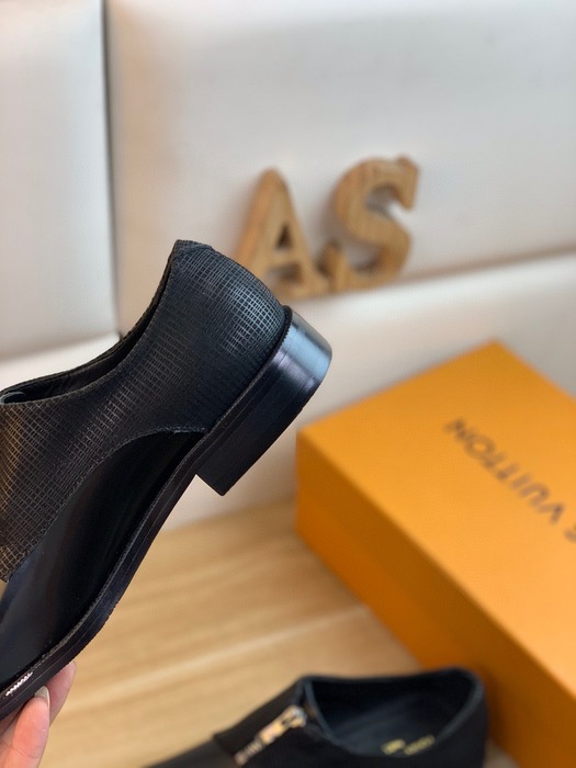 Shoes Louis Vuitton business formal zipper shoes Black