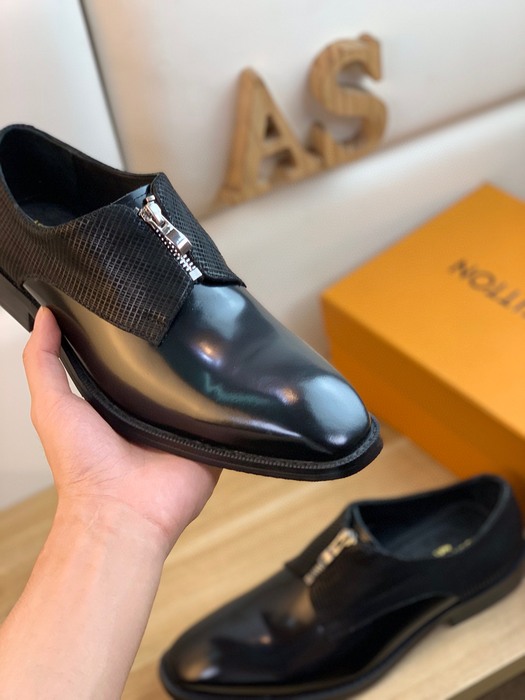 Shoes Louis Vuitton business formal zipper shoes Black