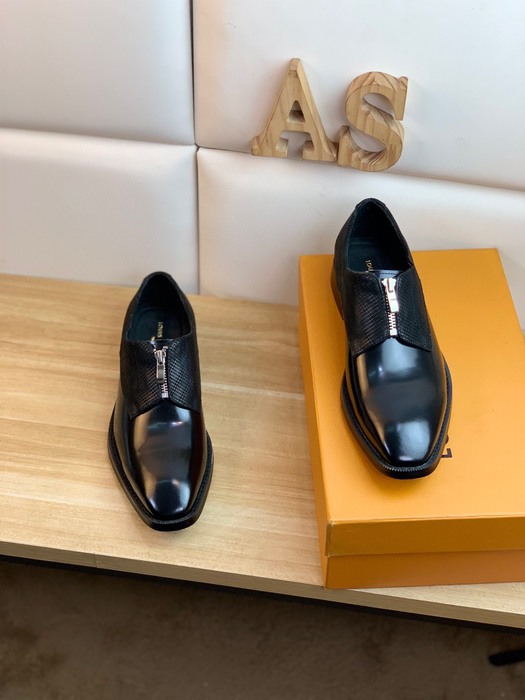 Shoes Louis Vuitton business formal zipper shoes Black