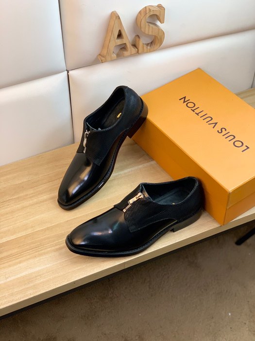 Shoes Louis Vuitton business formal zipper shoes Black