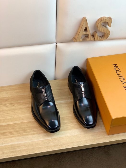Shoes Louis Vuitton business formal zipper shoes Black