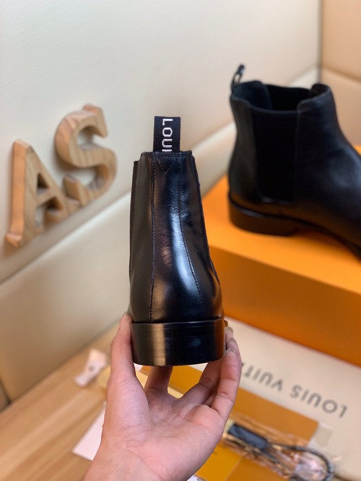 Shoes Louis Vuitton business high top leather boots Black