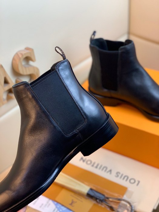 Shoes Louis Vuitton business high top leather boots Black