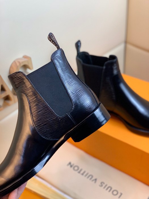 Shoes Louis Vuitton business high top leather shoes Black