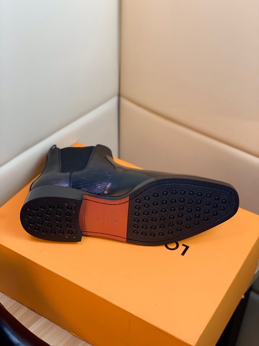 Shoes Louis Vuitton business high top leather shoes Black