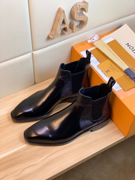 Shoes Louis Vuitton business high top leather shoes Black