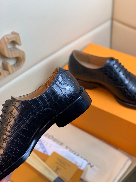 Shoes Louis Vuitton business leather lace up Black