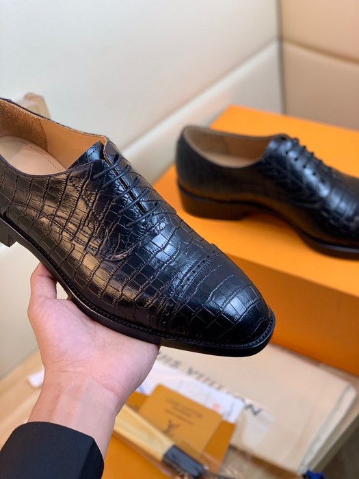Shoes Louis Vuitton business leather lace up Black