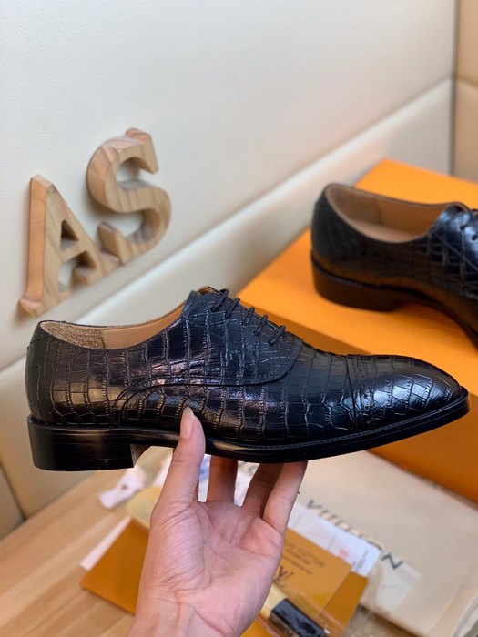 Shoes Louis Vuitton business leather lace up Black