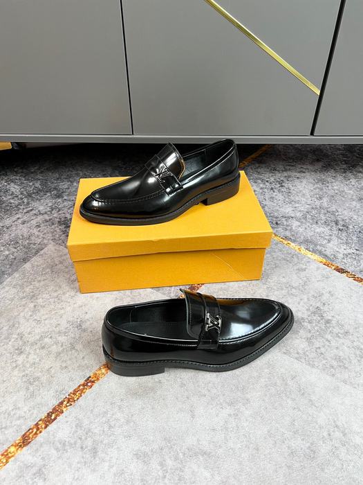 Shoes Louis Vuitton business leather shoes Black 001