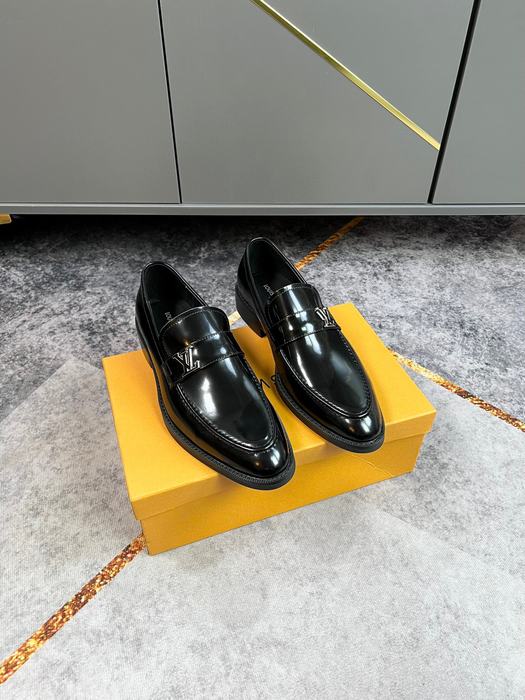 Shoes Louis Vuitton business leather shoes Black 001
