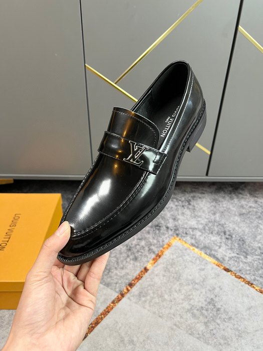Shoes Louis Vuitton business leather shoes Black 001