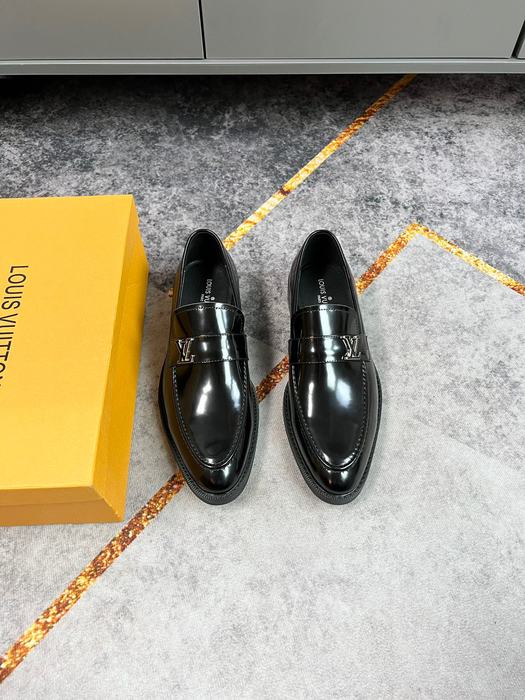 Shoes Louis Vuitton business leather shoes Black 001