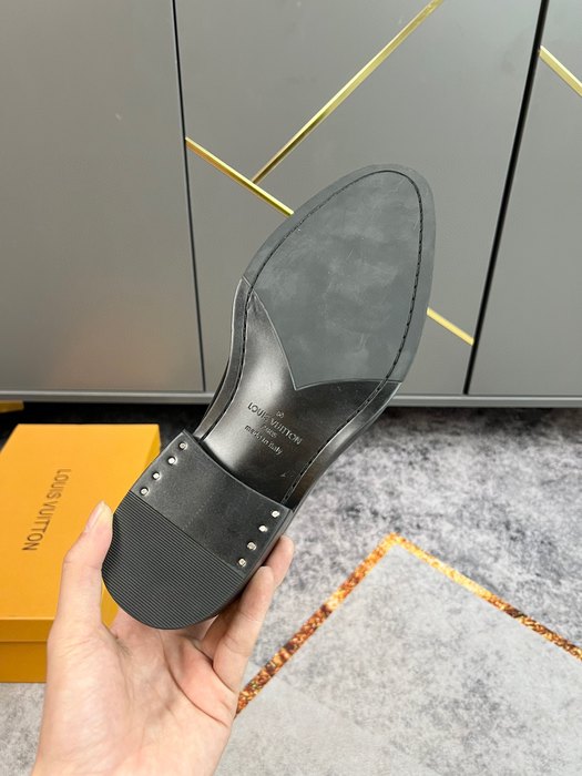 Shoes Louis Vuitton business leather shoes Black 001