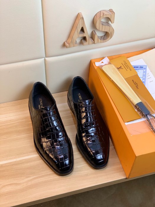 Shoes Louis Vuitton business leather shoes Black