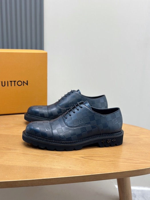 Shoes Louis Vuitton checkerboard derby shoes Blue