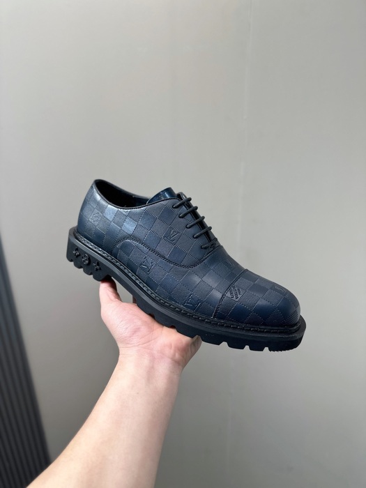 Shoes Louis Vuitton checkerboard derby shoes Blue