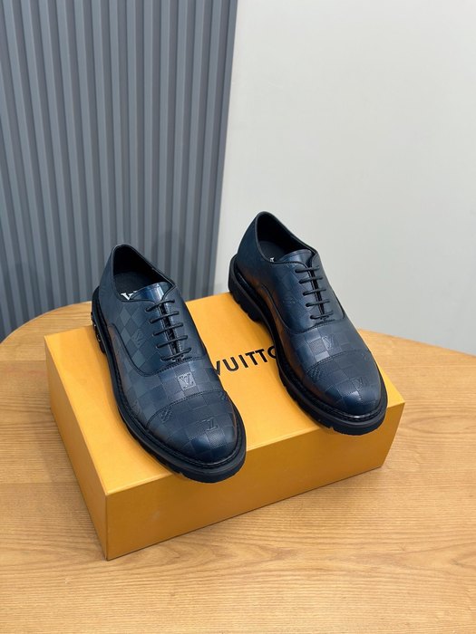 Shoes Louis Vuitton checkerboard derby shoes Blue