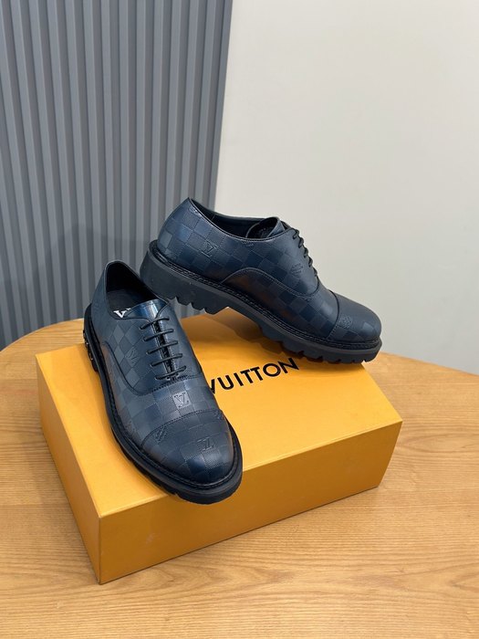 Shoes Louis Vuitton checkerboard derby shoes Blue