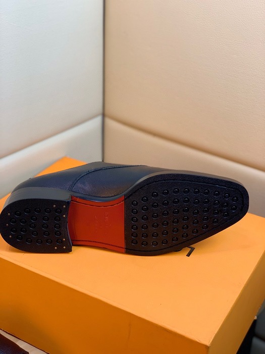 Shoes Louis Vuitton double monk strap leather shoes Black