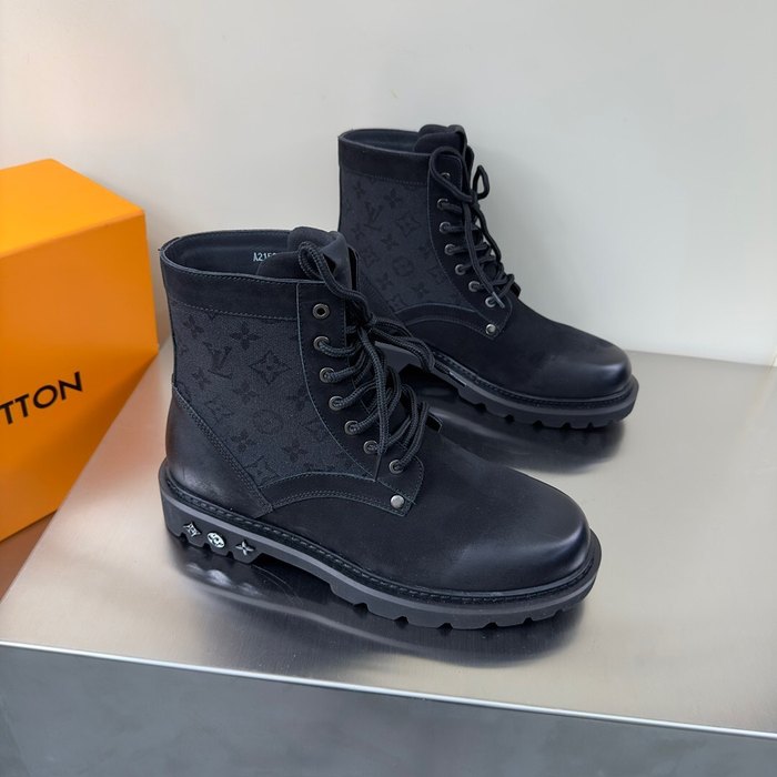 Shoes Louis Vuitton high top casual boots Black 002