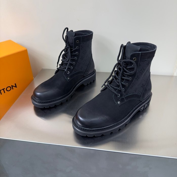 Shoes Louis Vuitton high top casual boots Black 002