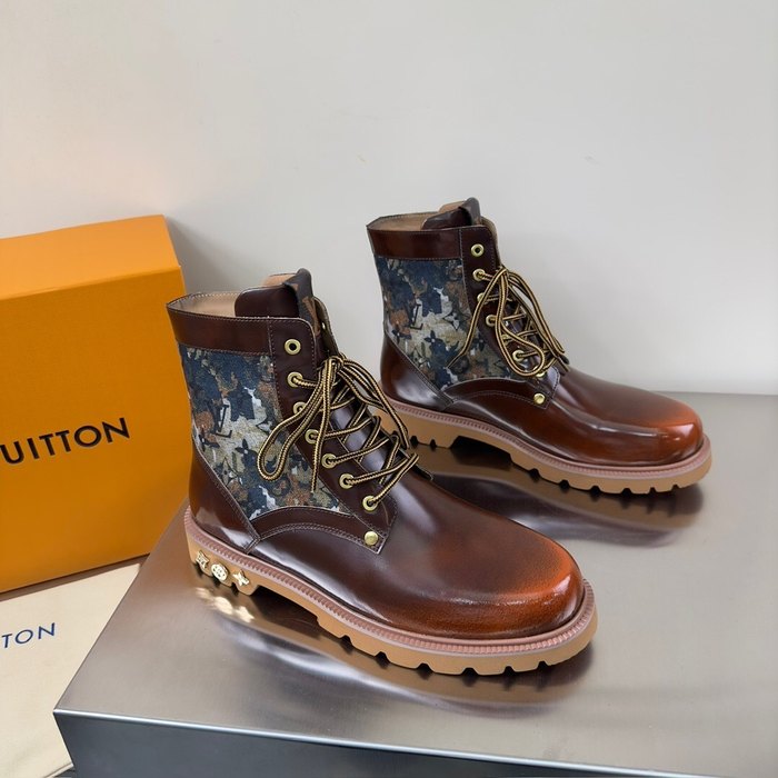 Shoes Louis Vuitton high top casual boots Brown