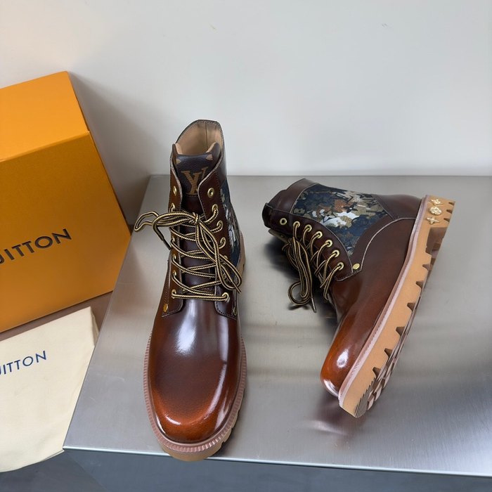 Shoes Louis Vuitton high top casual boots Brown