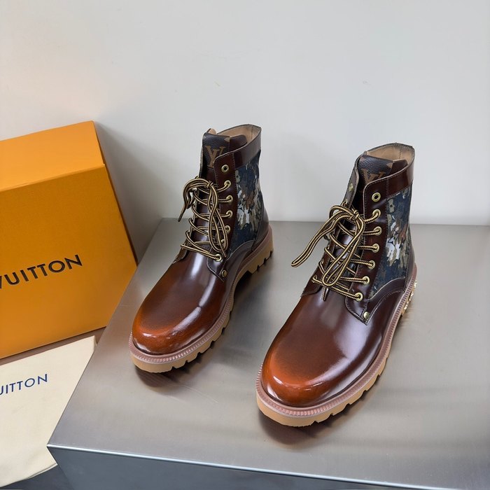 Shoes Louis Vuitton high top casual boots Brown
