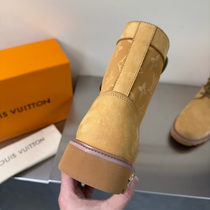 Shoes Louis Vuitton high top casual boots Tan 001